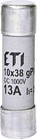 Предохранитель ETI CH 10x38 gPV 13A DC 1000V (30kA) код 002625078 постоянный ток