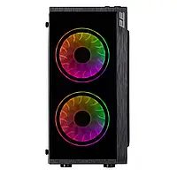 Корпус 2E BASIS (RD858) MiniT, Micro ATX, Mini ITX, 2*USB3.0, 2*120ARGB, акрил(бок.пан.)