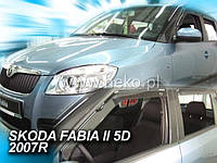 Дефлектори вікон / вітровики Skoda Fabia II 2007 -2014 5D (вст 4шт) Combi (Heko)