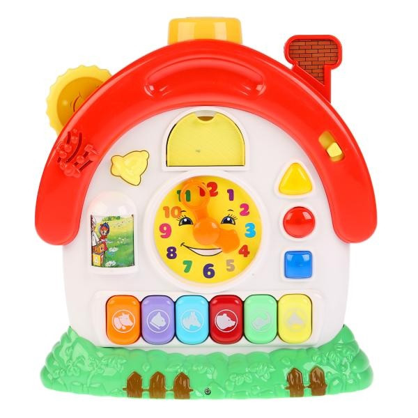 Розвиваючий двосторонній будиночок-годинник 5025, фото 1