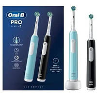 Набор электрических зубных щеток Braun Oral-B 305 Pro Series 1 Family Pack Black+Blue (Оралби про 1 черная и