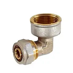 Кут 16*3/4 РВ металопластиковий обтискний