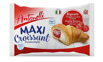 MAXI CROISSANTS Strawberry and milk cream 80g 1/16
