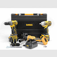 Набір акумуляторний DeWALT 3в1. Безщітковий (Гайковерт DeWALT DCF894P1T, Болгарка DeWalt DCG405P1T, Шуруповерт DeWALT DCD800P1T).