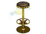Барний стілець у стилі Лофт ф320х750мм Коричневий/Золото Kompred OL326/3, фото 3