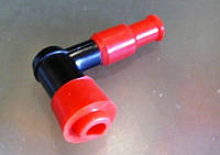 Надсвечник для мопеда DELTA c силиконовой резинкой , Свечной колпачок скутер ( Красный )