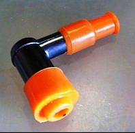 Надсвечник для мопеда DELTA c силиконовой резинкой , Свечной колпачок скутер ( Оранжевый )