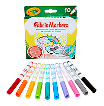 Набір маркерів для малювання на тканині Fabric Markers (10 шт) Crayola 58-8633