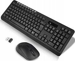 Набір 2 в 1 бездротова клавіатура та мишка CMK-329 8886, чорний