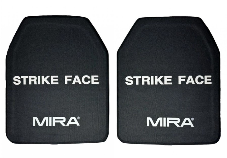 Комплект бронепластин захисту MIRA Strike Face Level 4 (IV) Чорний (комплект 2 шт.)