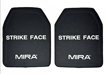 Комплект бронепластин захисту MIRA Strike Face Level 4 (IV) Чорний (комплект 2 шт.)