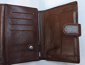 Шкіряний чоловічий гаманець на кнопці