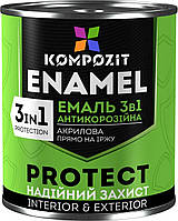 Емаль 3 в 1 антикорозійна Protect КОМПОЗИТ біла 2,7 кг