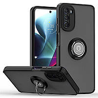 Чохол бампер TPU Color Matte Ring для Motorola Moto G31 black Протиударний