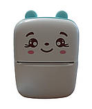 Термопринтер Mini Printer A8C (YHK-2B37) дитячий портативний з термодруком Блакитний, фото 4