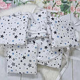 Захист 12 подушок бортики бампер на 4 сторони в дитяче ліжечко 120*60 см на зав'язочках висота 30 см, фото 3