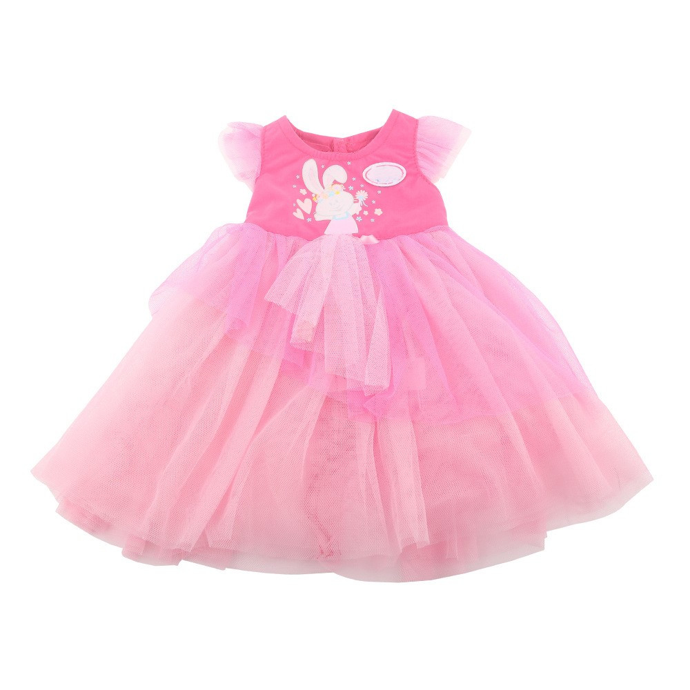 Одяг для ляльки Бебі Борн / Baby Born 40-45 см сукня рожевий 8803