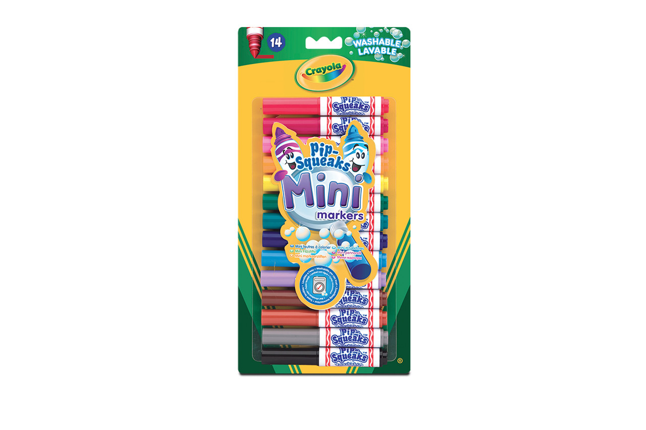 Уценка. Набор мини-фломастеров Washable (14 шт) Pip-squeaks Mini Markers Crayola 8343 - фото 4 - id-p2095845335