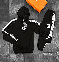 Мужской спортивный костюм Nike Lampas черный весенний осенний Найк с лампасами (N)