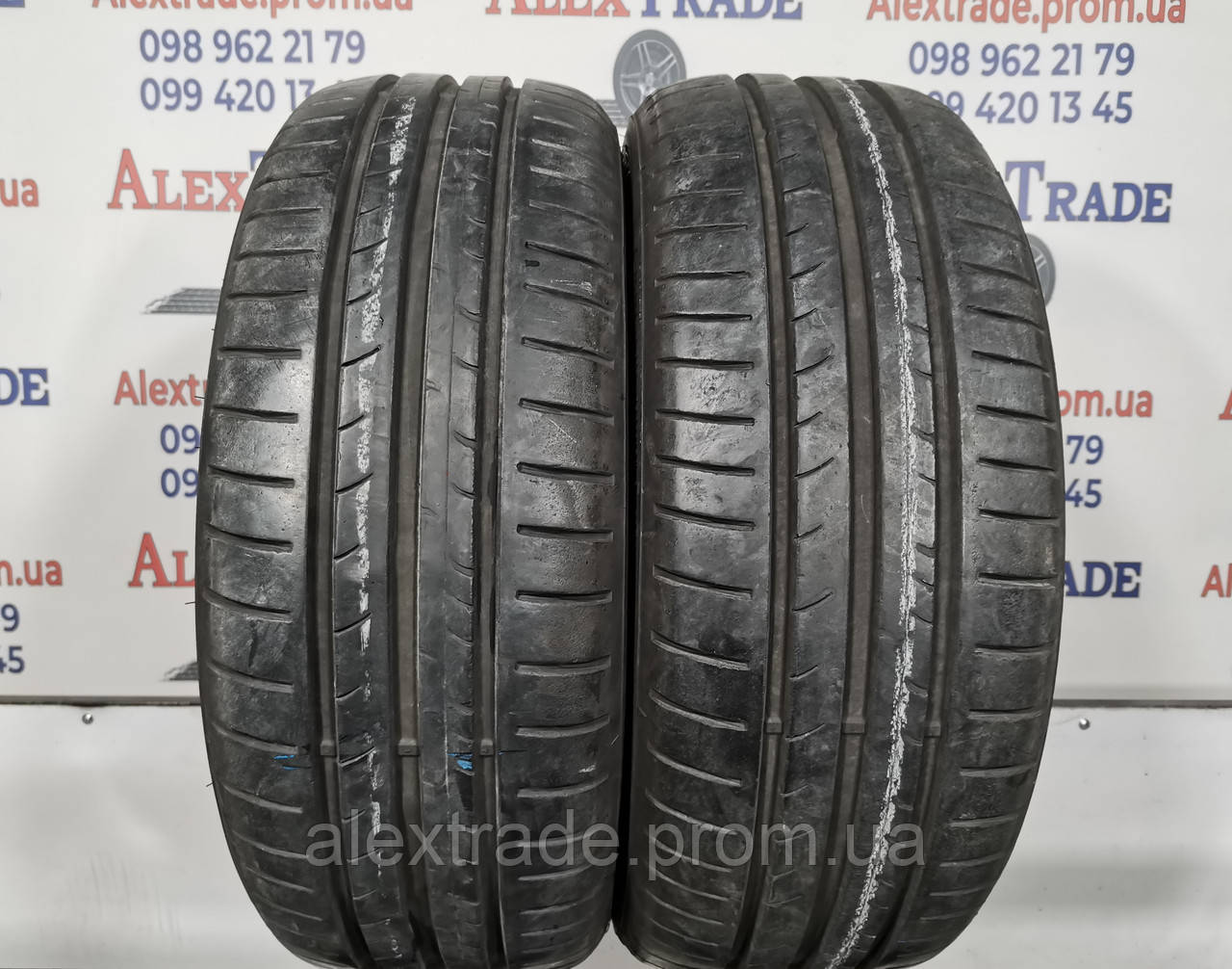 185/55 R15 Dunlop Sport BluResponse літні шини б/у, фото 1