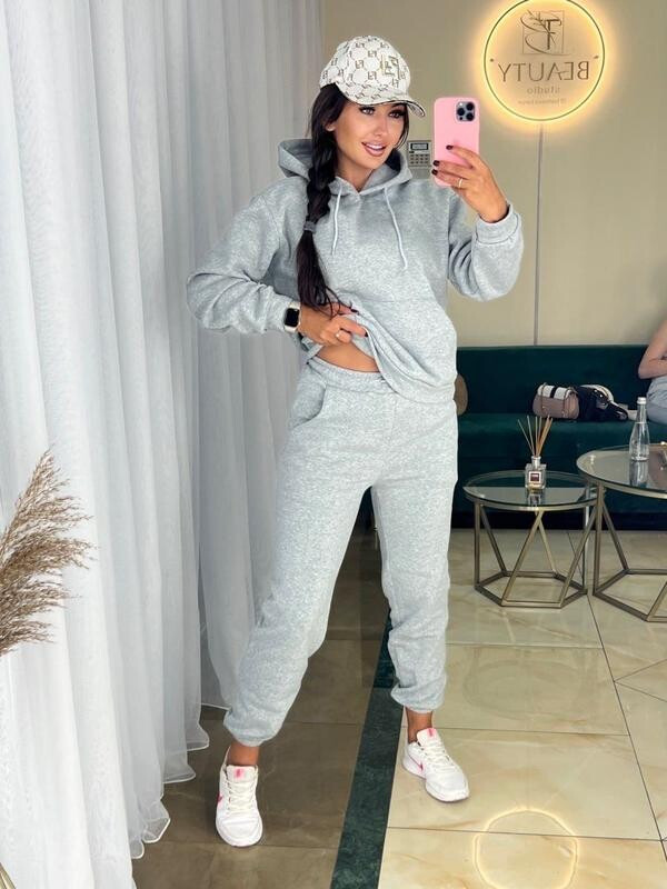 Стильний жіночий костюм на флісі, тканина "Тринитка" 46, 48, 52, 54 розмір 46