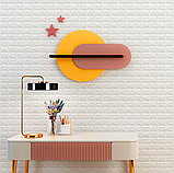 3д панелі самоклейка під цеглу, самоклеючі 3D панелі на стіну 700x770x7мм Білий (001-7), фото 5