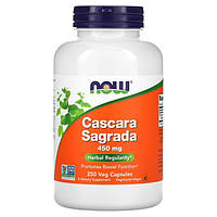 Now Foods, Cascara Sagrada 450 мг (250 капс.), для очистки организма