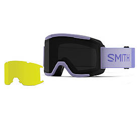 Маска гірськолижна з додатковою лінзою Smith Squad Medium Fit ChromaPop Lens Cat.S3 + S1 Fiolet Lilac