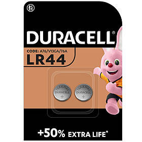 Батарейка Duracell LR44/AG13/А76/V13GA (ціна за 2шт/бл)