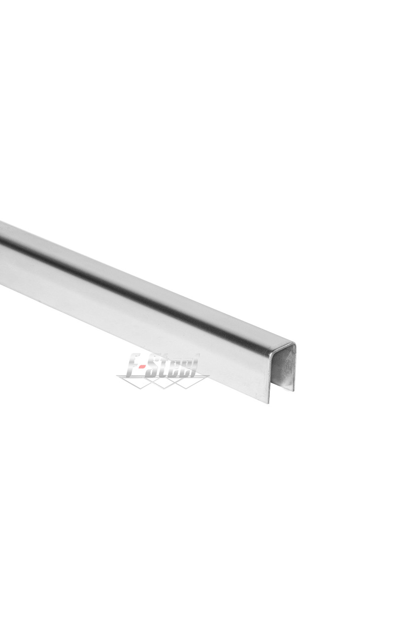 П- подібний профіль з нержавіючої сталі 10*15mm L:2m, під скло 8mm, полірований