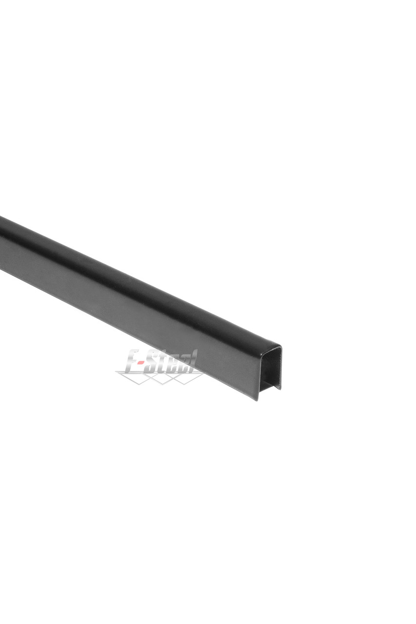 П- подібний профіль з нержавіючої сталі 10*15mm L:2 m під скло 8mm, чорний