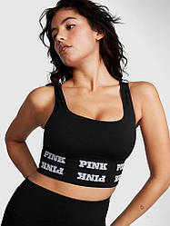 Спортивний Топ Victoria's Secret PINK Victoria's Secret Pink Seamless Logo Sports Bra, Чорний