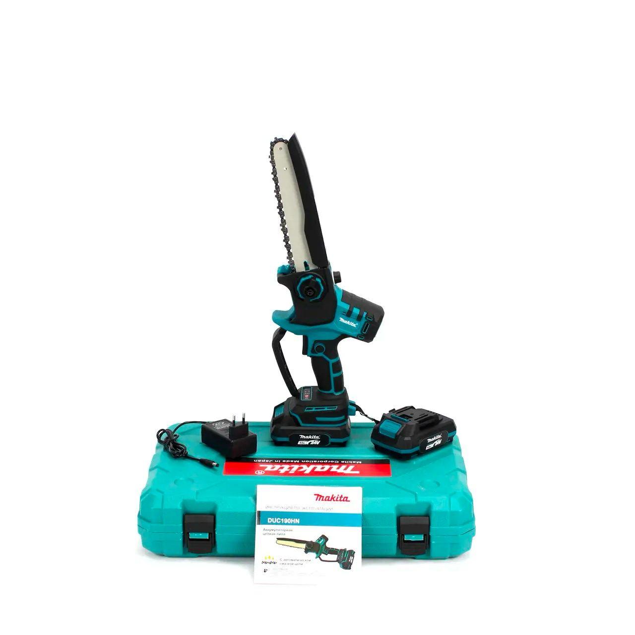 Акумуляторна міні пила ланцюгова Makita DUC190HN (24 V 5 Аh) АКБ міні-пила Макіта для обрізки дерев, гілкоріз, фото 1
