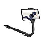 Гнучкий тримач для телефону з універсальними присосками Cute Worm Lazy Holder. Колір: чорний XW-99