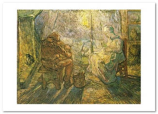 Листівка Vincent van Gogh — Evening Hour (after Millet)