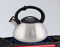 Чайник со свистком из нержавеющей стали для всех вилов плит 3 л Vezzer VZ OO666 черный