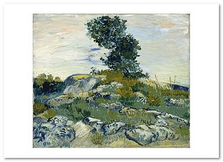 Листівка Vincent van Gogh — The Rocks (Rocks with Oak Tree)