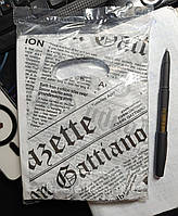 Белые полиэтиленовые пакеты 20х15см расцветка Газета
