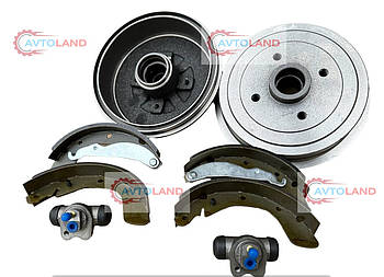 Комплект задньої гальмівної Барабан,колодка,циліндр Daewoo Lanos (без маточини) (+ ABS)