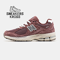 Женские кроссовки New Balance 2002R Black Fig Bordo, Демисезонные кроссовки Нью Беленс 2002 бордо