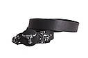 Чоловічий ремінь з натуральної шкіри під джинси 49143 чорний, фото 4