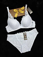 Комплект женского нижнего белья Biweier, белый, без пуш ап, с косточками