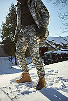 Армейские тактические брюки, военные штаны мужские, утепленные на флисе, Terra Hot для ЗСУ Белый Пиксель, 3XL