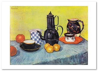 Открытка Vincent van Gogh — Still Life with Coffee Pot, Dishes and Fruit