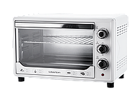 Электродуховка Liberton LEO-380 WHITE 1600Вт, объем 38л, 3 режима, макс. температура 250°C, таймер, белый