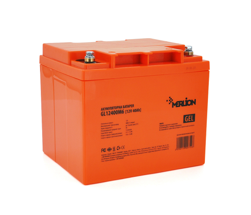 Акумуляторна батарея MERLION GL12400M6 12 V 40 Ah (198 x 165 x 170 ) Orange Q1/96, фото 2