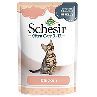 Влажный корм для котят Schesir Kitten Care Chicken in Jelly Филе курицы в желе 85 г