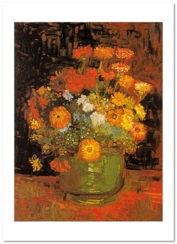Листівка Vincent van Gogh — Vase of Zinnias, фото 1
