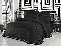 Постельное белье First Choice Deluxe Satin DARK 160х220 Novel Line Black