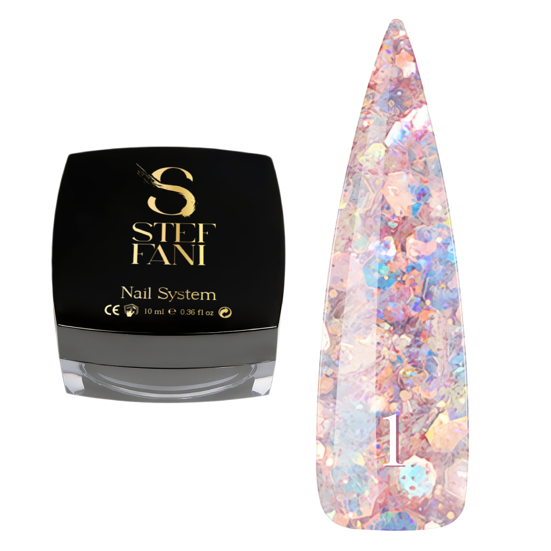Glitter base Steffani (10 мл) No 01, фото 1